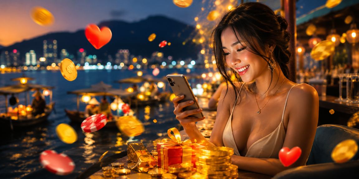 Người dùng thực hiện giao dịch casino trực tuyến tại bãi biển Đà Nẵng