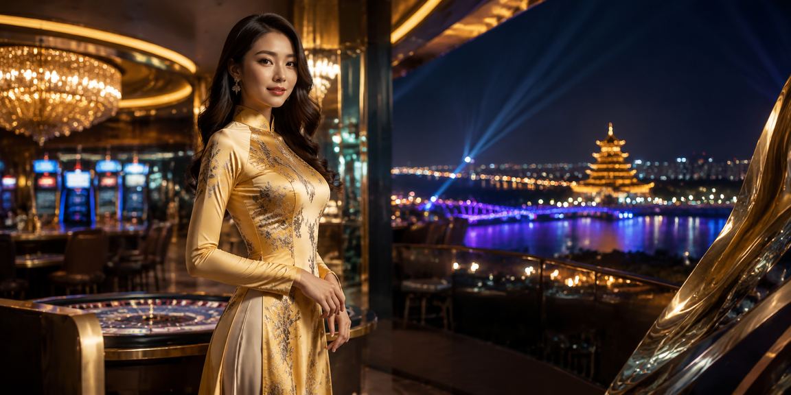 Người chơi cá cược trực tuyến tại Huế với trang phục áo dài truyền thống